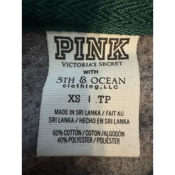 Victoria Secret 5th Ocean Michigan State University MSU Spartans Hoodie Sparkle - Picture 9 of 10